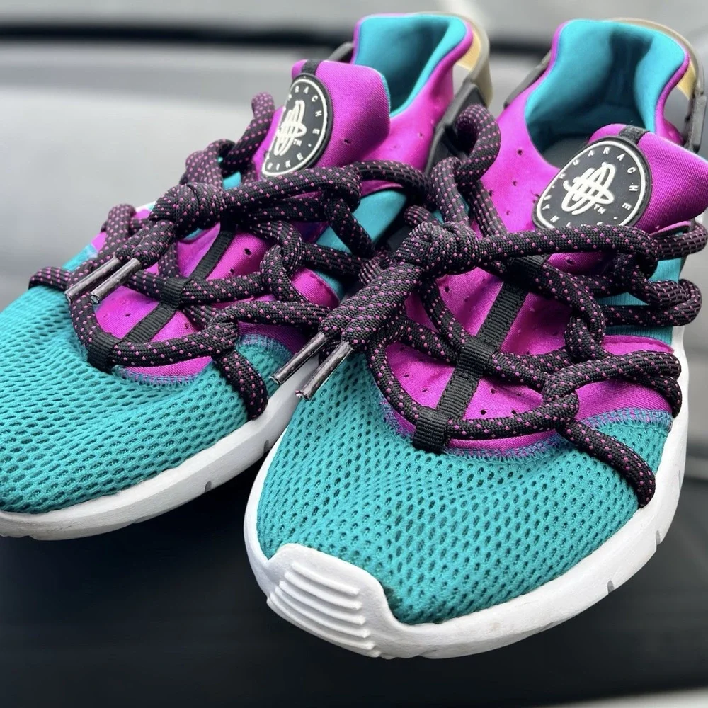 Nike‎ Air Huarache NM Radiant Emerald Size 8 Mens Purple Blue 705159-305 Green